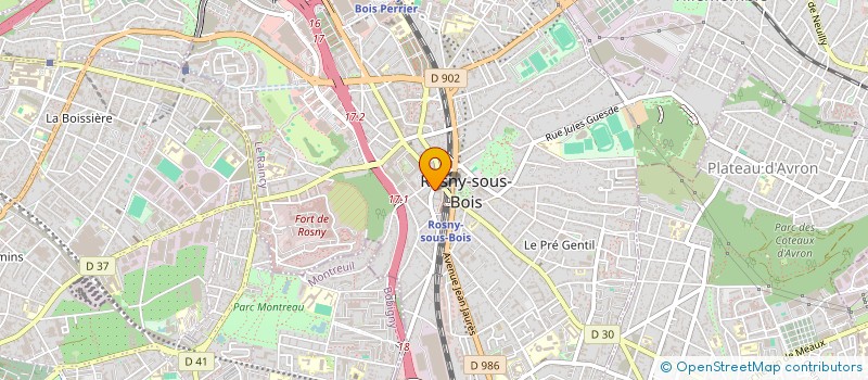 localisation de l'entreprise MONSIEUR JOSE PROVILLE à ROSNY-SOUS-BOIS