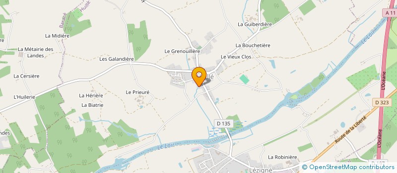 localisation de l'entreprise MONSIEUR JOSE SAULEAU  HUILLE-LEZIGNE