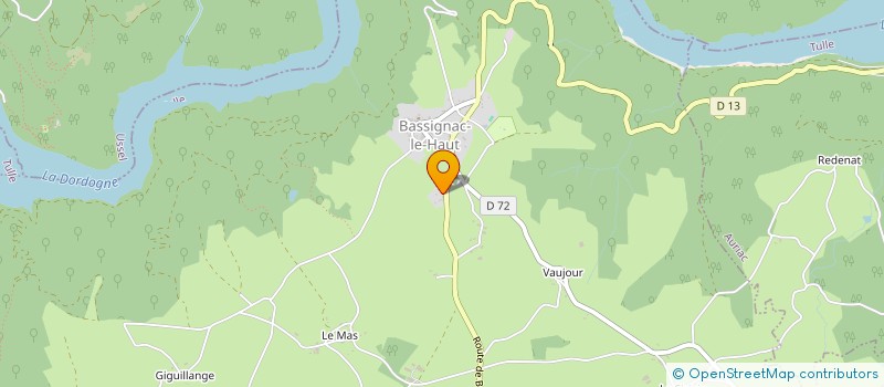 localisation de l'entreprise MONSIEUR JOSEF GROSSER  BASSIGNAC-LE-HAUT