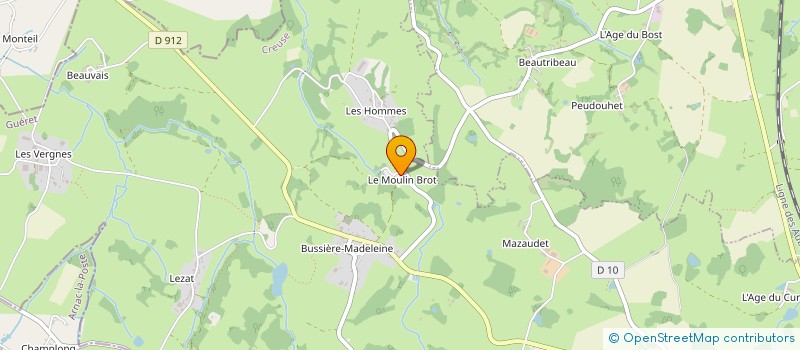 localisation de l'entreprise MONSIEUR JOSEP POUJAUD à LA SOUTERRAINE
