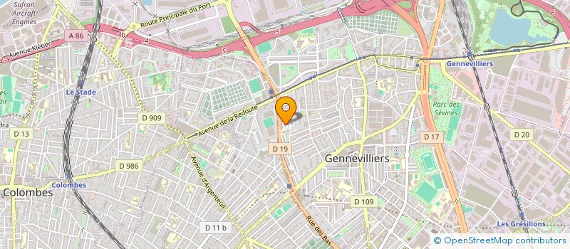 localisation de l'entreprise MONSIEUR JOSEPH ALCIDAS à GENNEVILLIERS