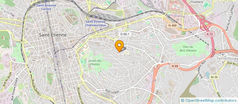 localisation de l'entreprise MONSIEUR JOSEPH AMOAKON  SAINT-ETIENNE