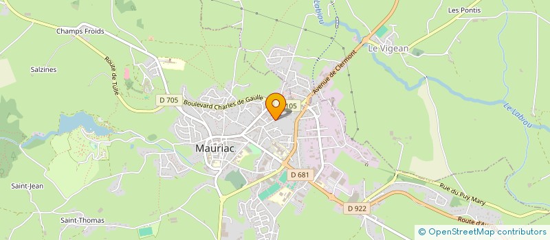 localisation de l'entreprise MONSIEUR JOSEPH ARNAL à MAURIAC
