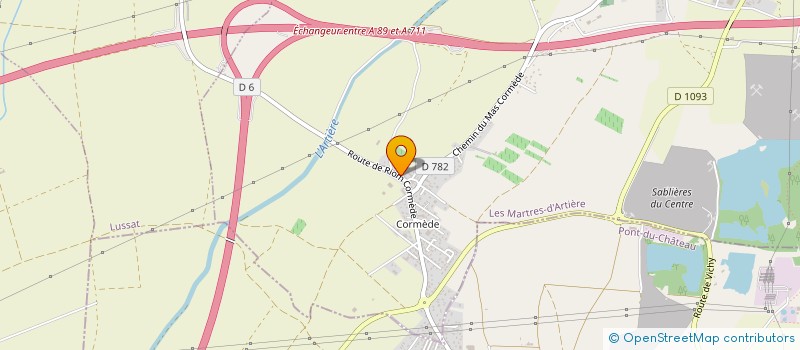 localisation de l'entreprise MONSIEUR JOSEPH BARGOIN  LES MARTRES-D'ARTIERE