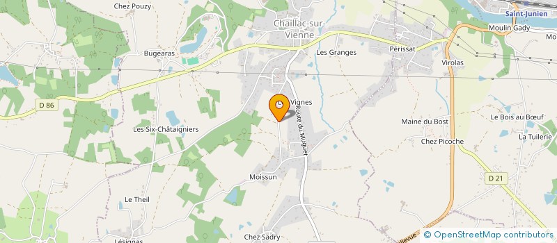 localisation de l'entreprise MONSIEUR JOSEPH BAYLE à CHAILLAC-SUR-VIENNE