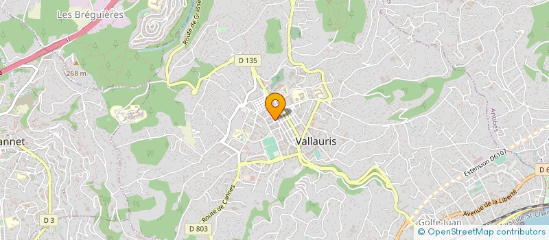 localisation de l'entreprise MONSIEUR JOSEPH BECCAFICHI à VALLAURIS