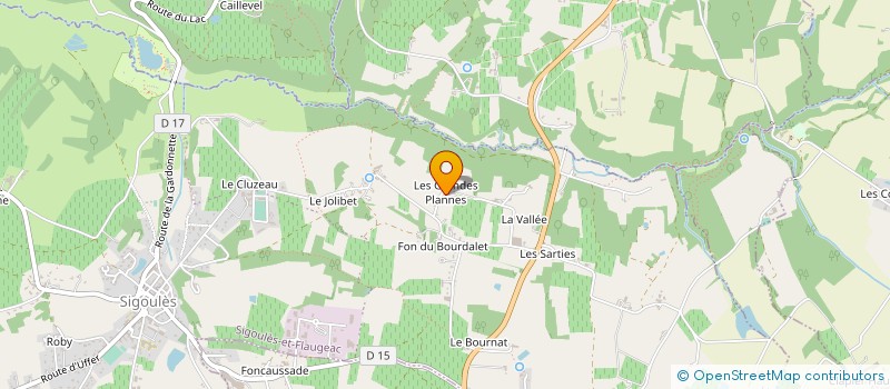 localisation de l'entreprise MONSIEUR JOSEPH BERNARD MARIE COLLET  SIGOULES-ET-FLAUGEAC