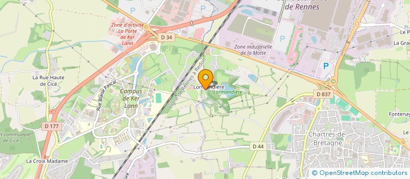 localisation de l'entreprise MONSIEUR JOSEPH BERTHAUX  CHARTRES-DE-BRETAGNE