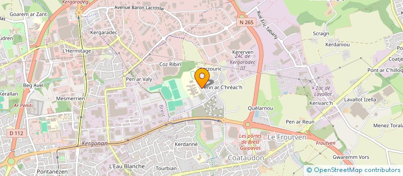 localisation de l'entreprise MONSIEUR JOSEPH BERVAS  GUIPAVAS