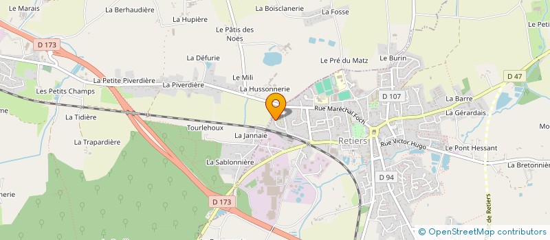 localisation de l'entreprise MONSIEUR JOSEPH BESSEICHE à RETIERS