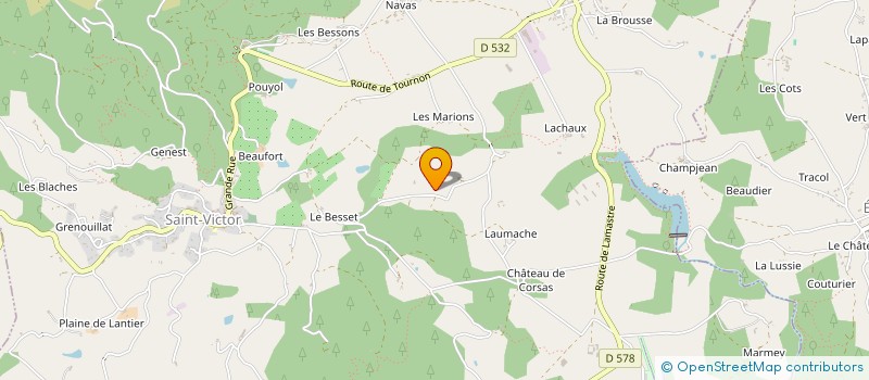 localisation de l'entreprise MONSIEUR JOSEPH BOBICHON à SAINT-VICTOR