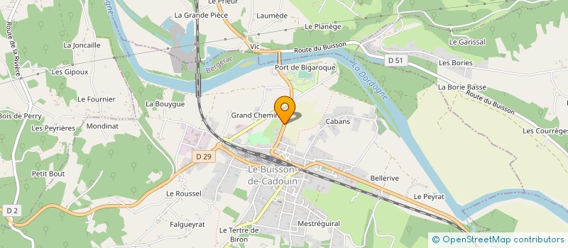 localisation de l'entreprise MONSIEUR JOSEPH BRAMERIE à LE BUISSON-DE-CADOUIN