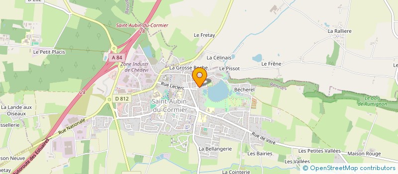 localisation de l'entreprise MONSIEUR JOSEPH BRETON  SAINT-AUBIN-DU-CORMIER