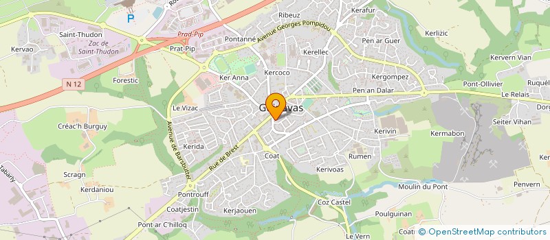 localisation de l'entreprise MONSIEUR JOSEPH CADIOU  GUIPAVAS