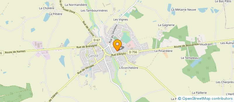 localisation de l'entreprise MONSIEUR JOSEPH CADIOU à MONTREVAULT-SUR-EVRE
