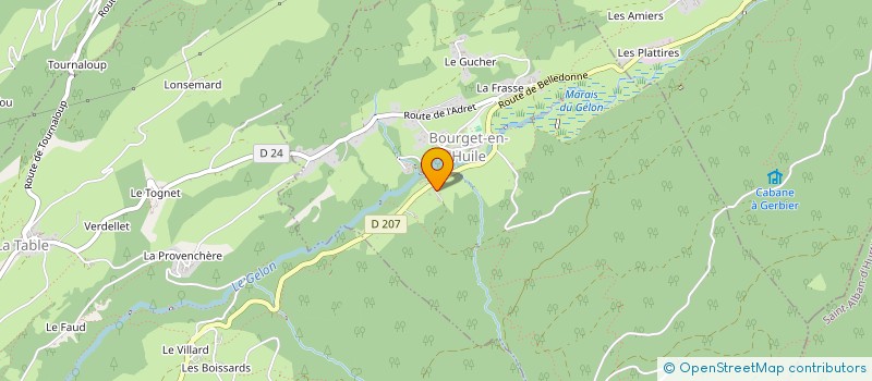 localisation de l'entreprise MONSIEUR JOSEPH CAILLET  BOURGET-EN-HUILE