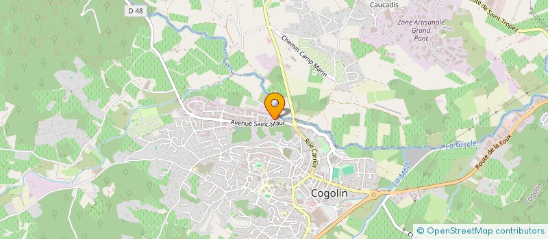 localisation de l'entreprise MONSIEUR JOSEPH CAUVIN  COGOLIN