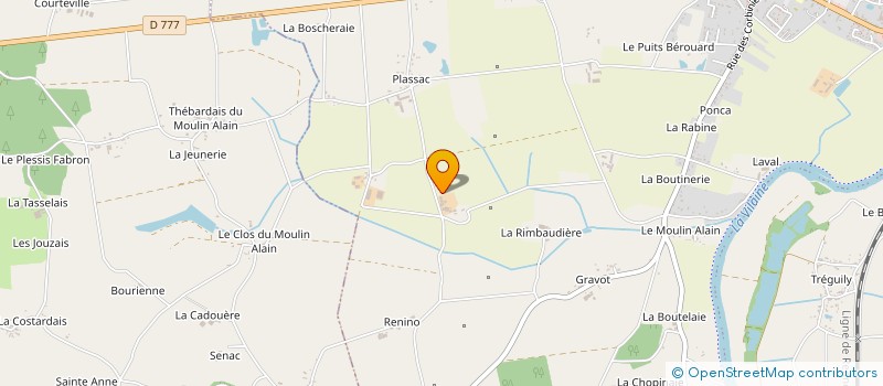 localisation de l'entreprise MONSIEUR JOSEPH CHABIN  GUIPRY-MESSAC