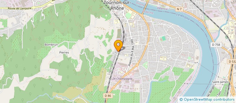 localisation de l'entreprise MONSIEUR JOSEPH CHANGEA à TOURNON-SUR-RHONE