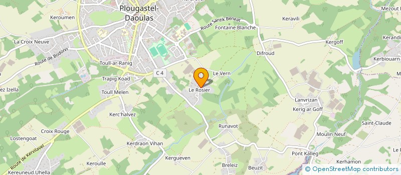 localisation de l'entreprise MONSIEUR JOSEPH CORRE  PLOUGASTEL-DAOULAS