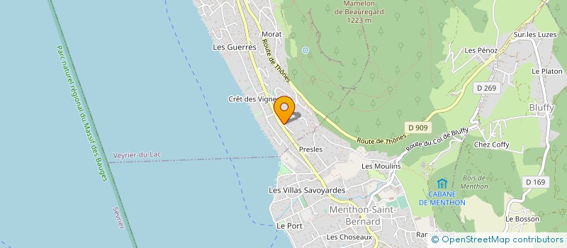 localisation de l'entreprise MONSIEUR JOSEPH CUNY  VEYRIER-DU-LAC