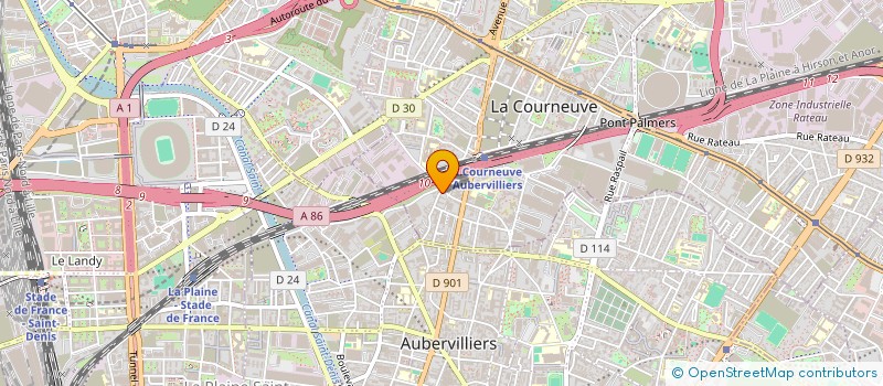 localisation de l'entreprise MONSIEUR JOSEPH D'HAITY  LA COURNEUVE