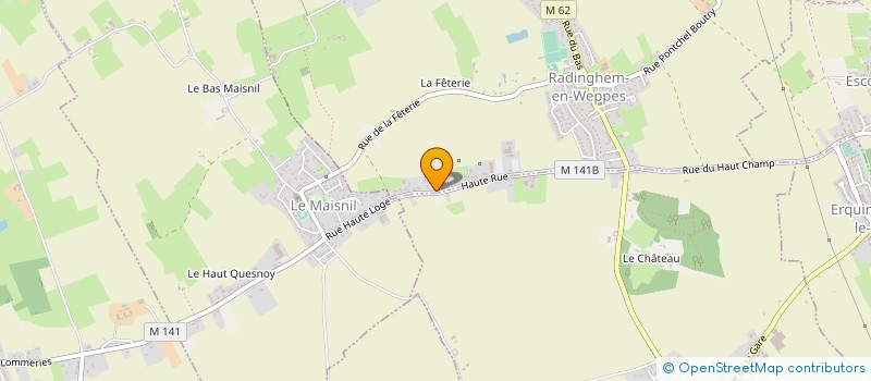 localisation de l'entreprise MONSIEUR JOSEPH DELEPLANQUE  RADINGHEM EN WEPPES