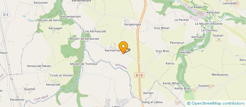 localisation de l'entreprise MONSIEUR JOSEPH DENIEL  PLABENNEC