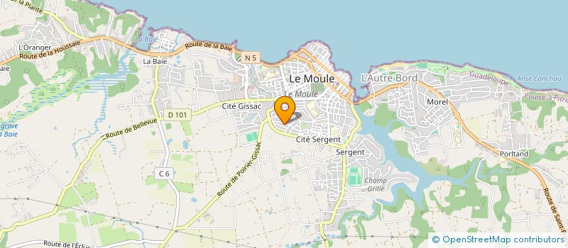 localisation de l'entreprise MONSIEUR JOSEPH ELIACIN à LE MOULE
