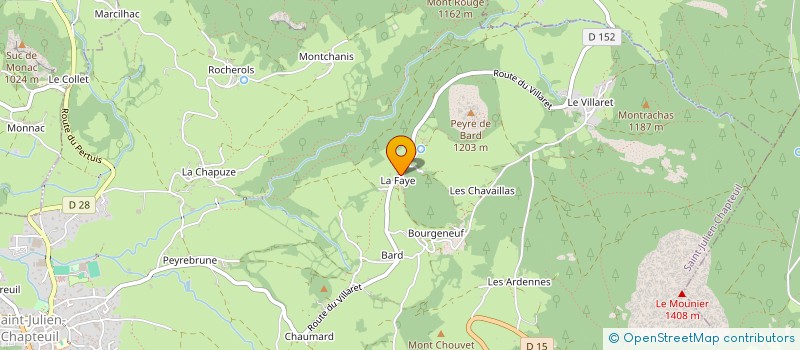 localisation de l'entreprise MONSIEUR JOSEPH ETIER  SAINT-JULIEN-CHAPTEUIL