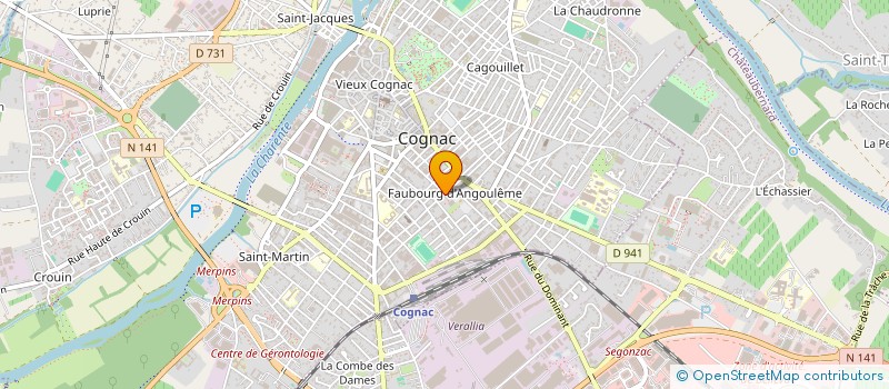 localisation de l'entreprise MONSIEUR JOSEPH FELTAIN à COGNAC