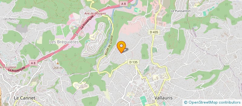 localisation de l'entreprise MONSIEUR JOSEPH FLACHI  VALLAURIS