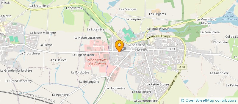 localisation de l'entreprise MONSIEUR JOSEPH GALLAIS à ARGENTRE-DU-PLESSIS