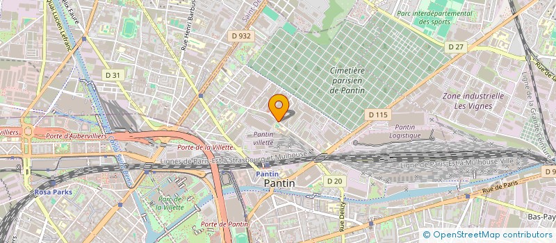 localisation de l'entreprise MONSIEUR JOSEPH GIRAUD  PANTIN