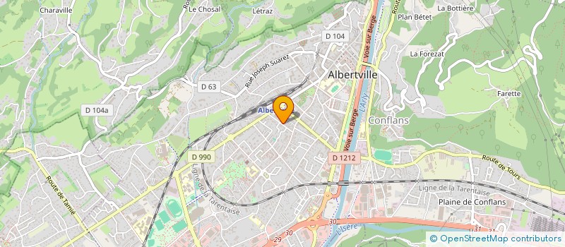 localisation de l'entreprise MONSIEUR JOSEPH GIUSEPPE SOZZO  ALBERTVILLE