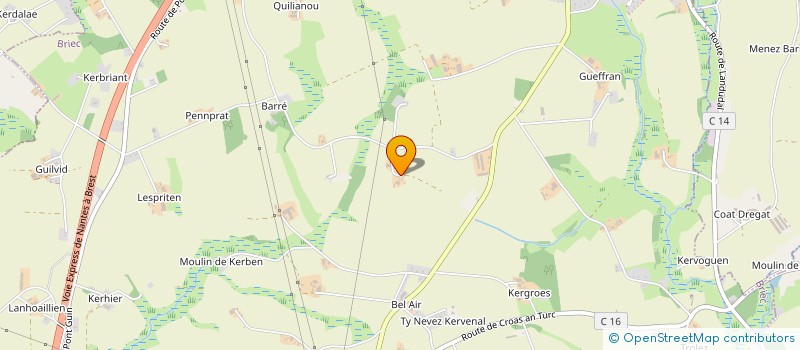 localisation de l'entreprise MONSIEUR JOSEPH GOUGAY  BRIEC