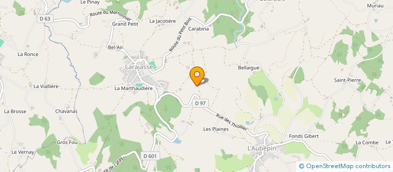 localisation de l'entreprise MONSIEUR JOSEPH GRANJON à LARAJASSE