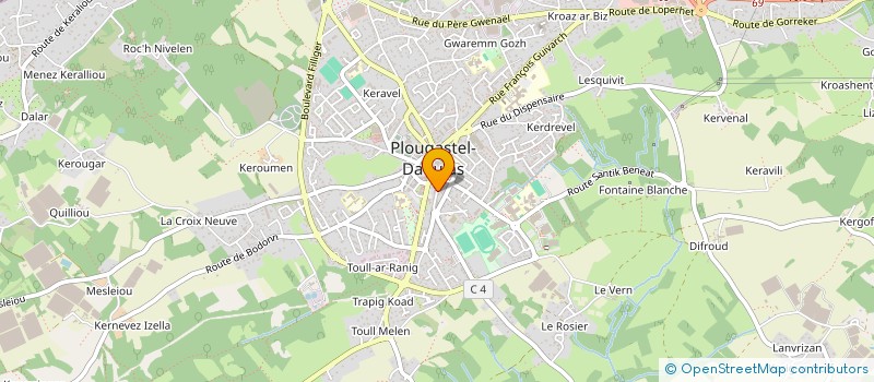 localisation de l'entreprise MONSIEUR JOSEPH GUENNOU  PLOUGASTEL-DAOULAS