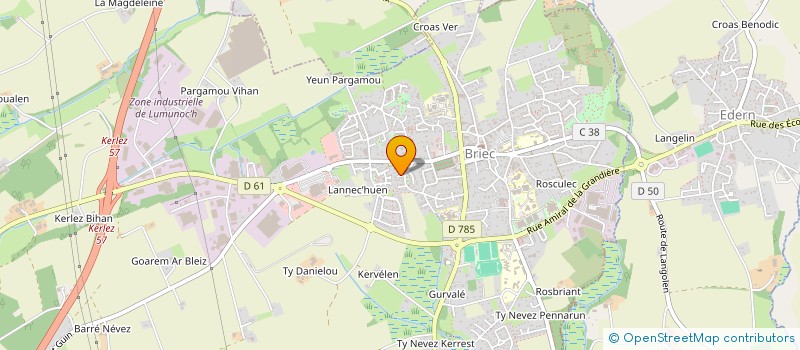 localisation de l'entreprise MONSIEUR JOSEPH GUICHARD  BRIEC