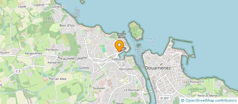 localisation de l'entreprise MONSIEUR JOSEPH GUILLOU  DOUARNENEZ