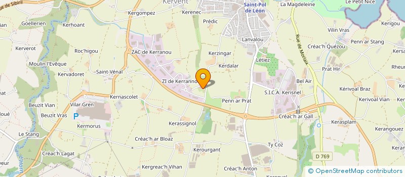 localisation de l'entreprise MONSIEUR JOSEPH GUIVARCH à SAINT-POL-DE-LEON