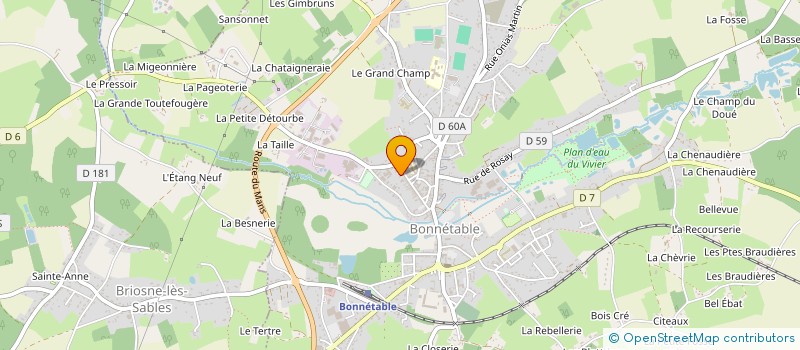 localisation de l'entreprise MONSIEUR JOSEPH HALLAL  BONNETABLE