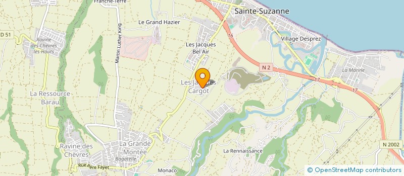 localisation de l'entreprise MONSIEUR JOSEPH HOAREAU à SAINTE-SUZANNE
