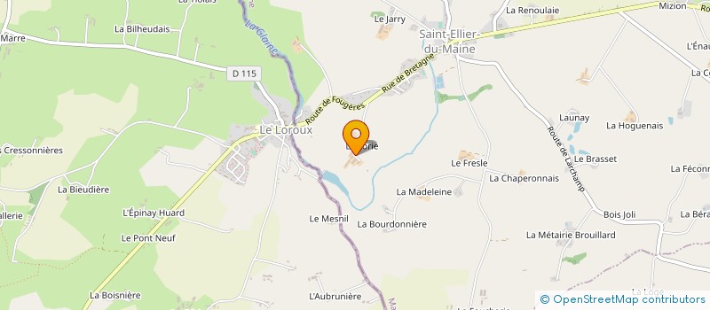 localisation de l'entreprise MONSIEUR JOSEPH JAURON  SAINT-ELLIER-DU-MAINE