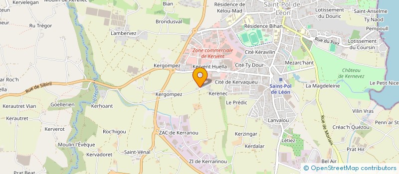 localisation de l'entreprise MONSIEUR JOSEPH JEZEQUEL  SAINT-POL-DE-LEON