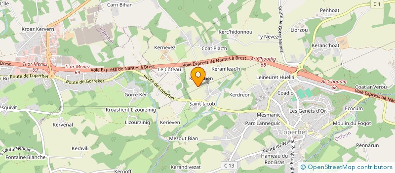 localisation de l'entreprise MONSIEUR JOSEPH KERDRAON à PLOUGASTEL-DAOULAS