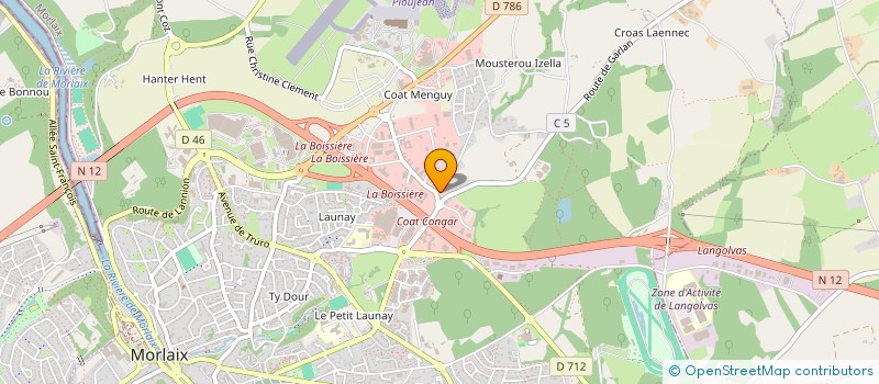 localisation de l'entreprise MONSIEUR JOSEPH LE COZ  MORLAIX