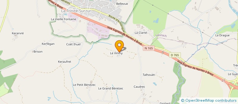 localisation de l'entreprise MONSIEUR JOSEPH LE GOUESTRE  SURZUR