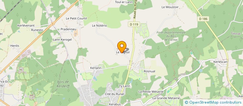 localisation de l'entreprise MONSIEUR JOSEPH LE ROUX  CARNAC