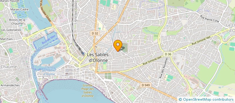 localisation de l'entreprise MONSIEUR JOSEPH MAHE  LES SABLES D'OLONNE